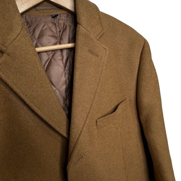 J.Crew Thompson Camel Wool Blend Topcoat Jacket Size 42 Men’s - Picture 2 of 14